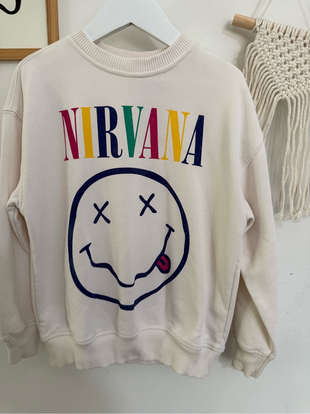 Zara - size 8-9y - Nirvana colorful logo sweatshirt